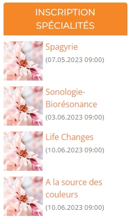 evenements inscription formation