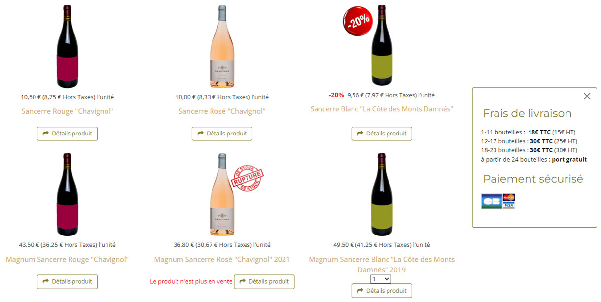 Hikashop page catégorie produits