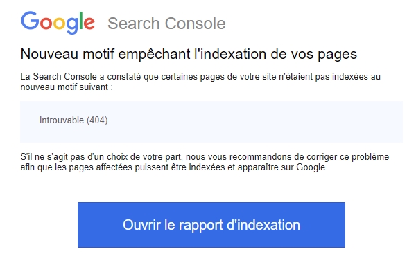 google search console pages 404