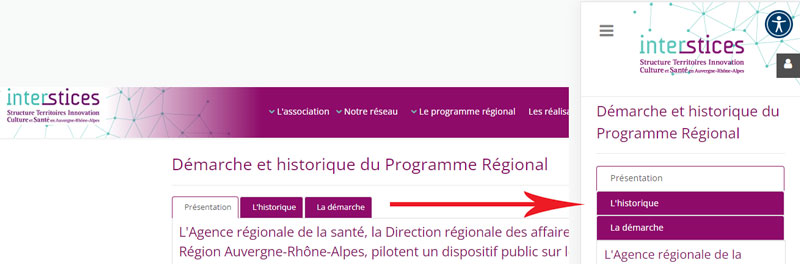 css display onglets pour mobile