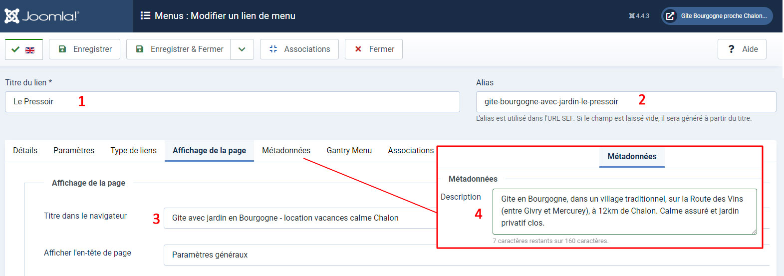 Joomla zones item menu a traduire