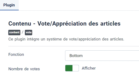 joomla4 article nombre votes