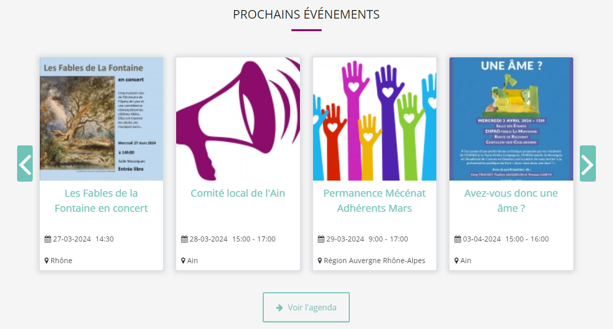 referencement contenu dynamique evenements