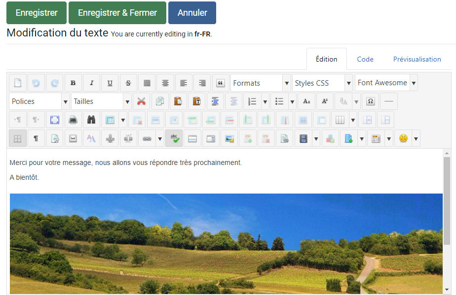 rsform message site