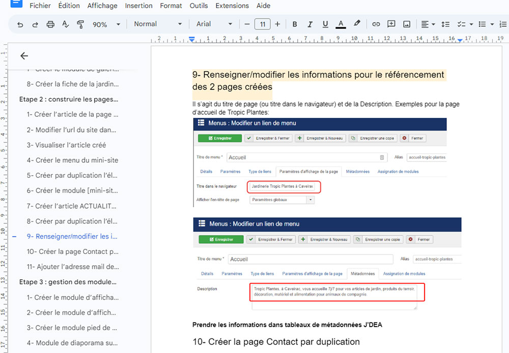 support formation Joomla
