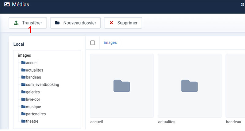 Joomla4 transfert images