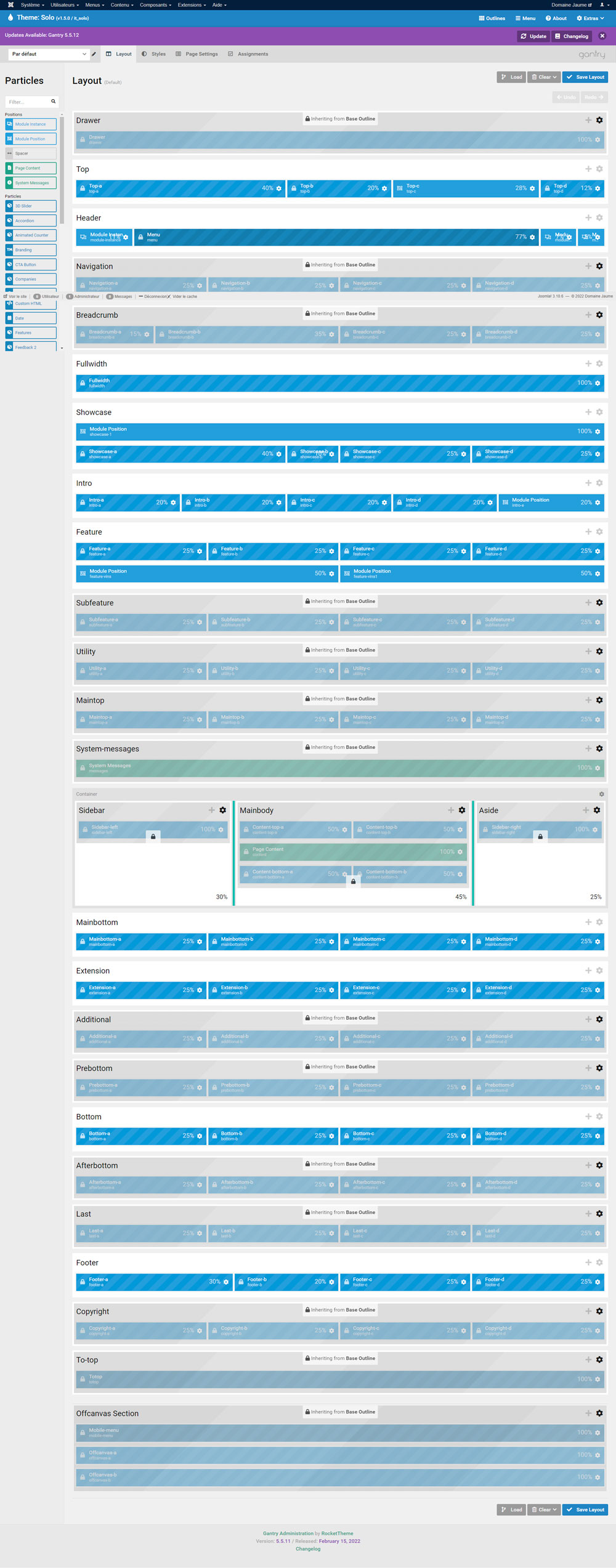 layout template gantry