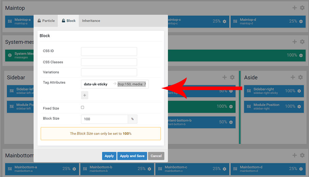 module sticky joomla