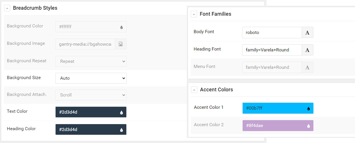 styles templates gantry joomla