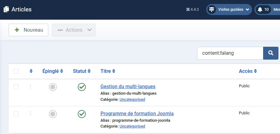 recherche contenu articles joomla