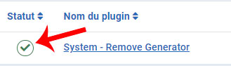 supprimer tag joomla generator